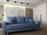 Canapea extensibilă dumonde cu ladă de depozitare si sezut confortabil din spuma HR, Kronos Enjoy Albastru 210x100 cm fabrica