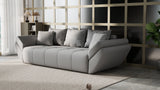 Canapea extensibilă dumonde cu ladă de depozitare si sezut confortabil din spuma HR, Berlin Grey 250x100 cm Fabrica
