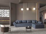 Colțar extensibil dumonde cu ladă de depozitare si sezut confortabil din spuma HR, Loana XL Enjoy Gri Antracit II 335x185 cm Fabrica