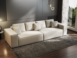Canapea extensibilă dumonde cu ladă de depozitare si sezut confortabil din spuma HR, Dream Enjoy Bej 310x100 cm Fabrica