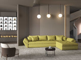 Colțar extensibil dumonde cu ladă de depozitare si sezut confortabil din spuma HR, Loana XL Enjoy Verde II 335x185 cm Fabrica