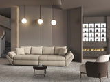 Canapea extensibilă dumonde cu ladă de depozitare si sezut confortabil din spuma HR, Loana Enjoy Bej 2 300x100 cm Fabrica