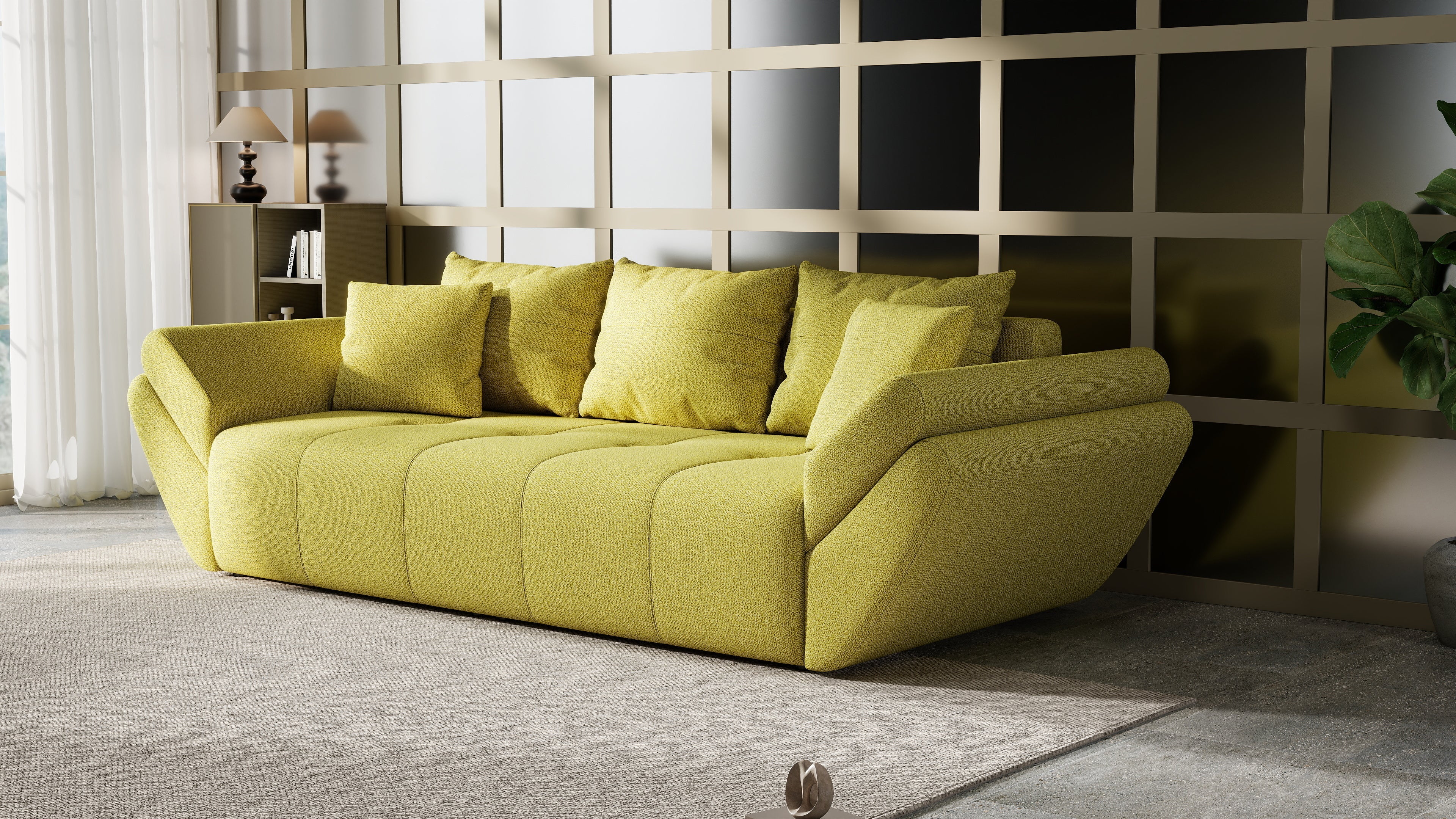 Canapea extensibilă dumonde cu ladă de depozitare si sezut confortabil din spuma HR, Berlin Green 250x100 cm Fabrica