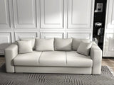Canapea extensibilă dumonde cu ladă de depozitare si sezut confortabil din spuma HR, Gloria Bej 240x100 cm Fabrica