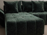 Colțar extensibil dumonde cu ladă de depozitare si sezut confortabil din spuma HR, Berlin Euphoria Verde 280x185 cm Fabrica
