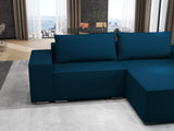 Colțar extensibil dumonde cu ladă de depozitare si sezut confortabil din spuma HR, Dream Enjoy Verde Petrol 290x185 cm II Fabrica