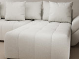 Colțar extensibil dumonde cu ladă de depozitare si sezut confortabil din spuma HR, Berlin Euphoria Alb 280x185 cm II Fabrica