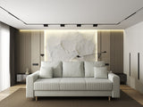 Canapea extensibilă dumonde cu ladă de depozitare si sezut confortabil din spuma HR, Kronos Ambience Alb 210x100 cm fabrica
