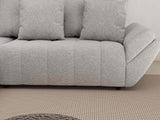 Colțar extensibil dumonde cu ladă de depozitare si sezut confortabil din spuma HR, Berlin Euphoria Gri 280x185 cm Fabrica