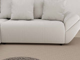 Colțar extensibil dumonde cu ladă de depozitare si sezut confortabil din spuma HR, Berlin Zoom Pearl 280x185 cm Fabrica
