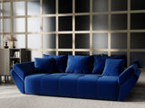 Canapea extensibilă dumonde cu ladă de depozitare si sezut confortabil din spuma HR, Berlin Navy Blue 250x100 cm Fabrica