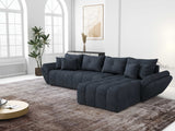 Colțar extensibil dumonde cu ladă de depozitare si sezut confortabil din spuma HR,Berlin XL Enjoy Lux Grey Antracit 350x185 cm II Fabrica