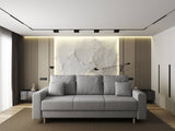 Canapea extensibilă dumonde cu ladă de depozitare si sezut confortabil din spuma HR, Kronos Euphoria Gri 210x100 cm fabrica