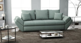 Canapea extensibilă dumonde cu ladă de depozitare si sezut confortabil din spuma HR, Loana Mint 250x100 cm Fabrica