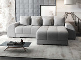 Colțar extensibil dumonde cu ladă de depozitare si sezut confortabil din spuma HR, Verona Euphoria Gri II 290x185 cm Fabrica