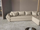 Colțar extensibil dumonde cu ladă de depozitare si sezut confortabil din spuma HR, Loana XL Enjoy Bej II 335x185 cm Fabrica
