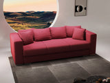 Canapea extensibilă dumonde cu ladă de depozitare si sezut confortabil din spuma HR, Gloria Bordoux 240x100 cm Fabrica