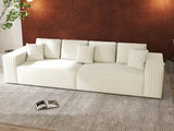 Canapea extensibilă dumonde cu ladă de depozitare si sezut confortabil din spuma HR, Dream Ambience Alb 310x100 cm Fabrica