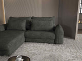 Colțar extensibil dumonde cu ladă de depozitare si sezut confortabil din spuma HR, Denver Enjoy Negru 275x185 cm Fabrica