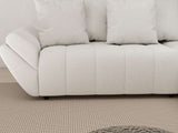 Colțar extensibil dumonde cu ladă de depozitare si sezut confortabil din spuma HR, Berlin Euphoria Alb 280x185 cm II Fabrica
