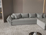 Colțar extensibil dumonde cu ladă de depozitare si sezut confortabil din spuma HR, Loana XL Royal Gri II 335x185 cm Fabrica