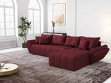 Colțar extensibil dumonde cu ladă de depozitare si sezut confortabil din spuma HR, Berlin XL Enjoy Lux Red 350x185 cm II Fabrica