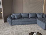 Colțar extensibil dumonde cu ladă de depozitare si sezut confortabil din spuma HR, Loana XL Enjoy Gri Antracit II 335x185 cm Fabrica