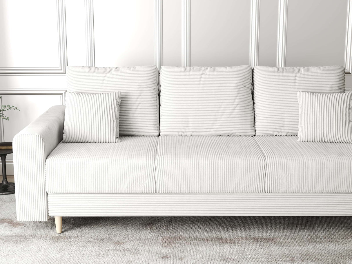 Canapea extensibilă dumonde cu ladă de depozitare si sezut confortabil din spuma HR, Kronos Zoom Gri 210x100 cm fabrica