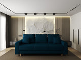 Canapea extensibilă dumonde cu ladă de depozitare si sezut confortabil din spuma HR, Kronos Enjoy Verde Petrol 210x100 cm fabrica