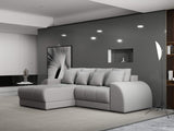 Colțar extensibil dumonde cu ladă de depozitare si sezut confortabil din spuma HR, Verona Enjoy Gri 290x185 cm Fabrica