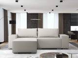 Colțar extensibil dumonde cu ladă de depozitare si sezut confortabil din spuma HR, Dream Enjoy Bej 290x185 cm Fabrica