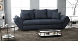 Canapea extensibilă dumonde cu ladă de depozitare si sezut confortabil din spuma HR, Loana Antracit 250x100 cm Fabrica