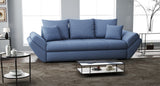 Canapea extensibilă dumonde cu ladă de depozitare si sezut confortabil din spuma HR, Loana Blue 250x100 cm Fabrica