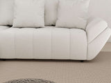 Colțar extensibil dumonde cu ladă de depozitare si sezut confortabil din spuma HR, Berlin Euphoria Alb 280x185 cm Fabrica
