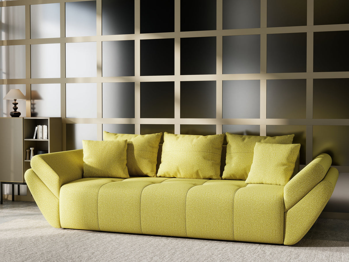 Canapea extensibilă dumonde cu ladă de depozitare si sezut confortabil din spuma HR, Berlin Green 250x100 cm Fabrica