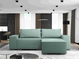 Colțar extensibil dumonde cu ladă de depozitare si sezut confortabil din spuma HR, Dream Enjoy Verde Mint 290x185 cm II Fabrica