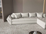 Colțar extensibil dumonde cu ladă de depozitare si sezut confortabil din spuma HR, Loana XL Enjoy Beige II 335x185 cm Fabrica