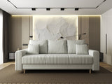 Canapea extensibilă dumonde cu ladă de depozitare si sezut confortabil din spuma HR, Kronos Ambience Alb 210x100 cm fabrica