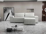 Colțar extensibil dumonde cu ladă de depozitare si sezut confortabil din spuma HR, Dream Zoom Gri 290x185 cm II Fabrica