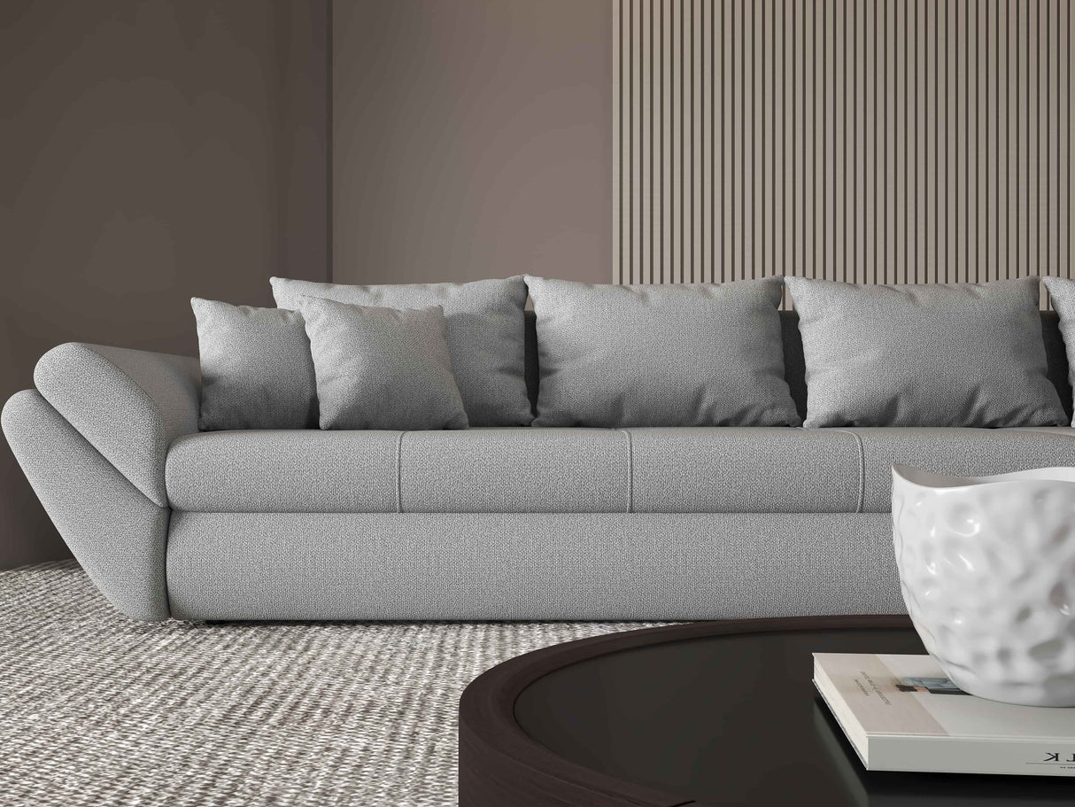Colțar extensibil dumonde cu ladă de depozitare si sezut confortabil din spuma HR, Loana XL Enjoy Gri II 335x185 cm Fabrica