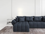 Colțar extensibil dumonde cu ladă de depozitare si sezut confortabil din spuma HR, Berlin XL Enjoy Lux Grey Antracit 350x185 cm Fabrica