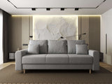 Canapea extensibilă dumonde cu ladă de depozitare si sezut confortabil din spuma HR, Kronos Euphoria Gri 210x100 cm fabrica