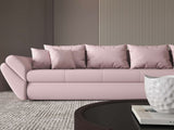 Colțar extensibil dumonde cu ladă de depozitare si sezut confortabil din spuma HR, Loana XL Enjoy Roz II 335x185 cm Fabrica