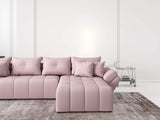 Colțar extensibil dumonde cu ladă de depozitare si sezut confortabil din spuma HR, Berlin XL Enjoy Lux Flamingo 350x185 cm II Fabrica