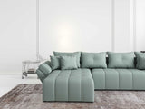 Colțar extensibil dumonde cu ladă de depozitare si sezut confortabil din spuma HR, Berlin XL Enjoy Lux Mint 350x185 cm Fabrica