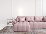 Colțar extensibil dumonde cu ladă de depozitare si sezut confortabil din spuma HR, Berlin XL Enjoy Lux Flamingo 350x185 cm Fabrica