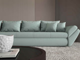 Colțar extensibil dumonde cu ladă de depozitare si sezut confortabil din spuma HR, Loana XL Enjoy Mint 335x185 cm Fabrica