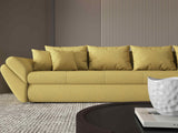 Colțar extensibil dumonde cu ladă de depozitare si sezut confortabil din spuma HR, Loana XL Enjoy Melon II 335x185 cm Fabrica