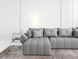 Colțar extensibil dumonde cu ladă de depozitare si sezut confortabil din spuma HR, Berlin XL Enjoy Lux Grey 350x185 cm Fabrica