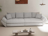 Canapea extensibilă dumonde cu ladă de depozitare si sezut confortabil din spuma HR, Loana Euphoria Gri 300x100 cm Fabrica